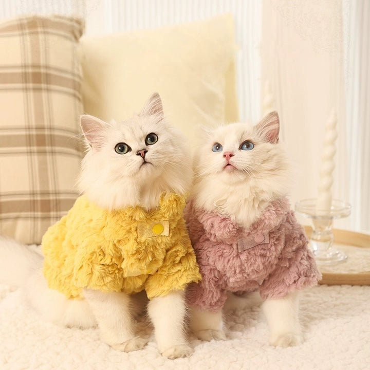 Fleece-Lined Warm Coat for Ragdolls and Small Cats