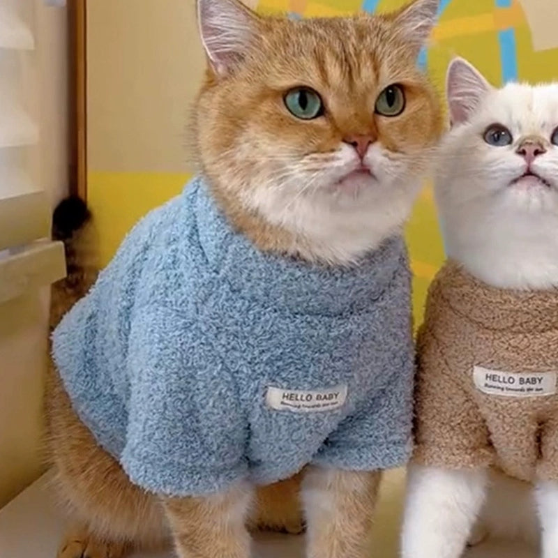 Cozy Winter Cotton Jacket for Cats – Anti-Shedding