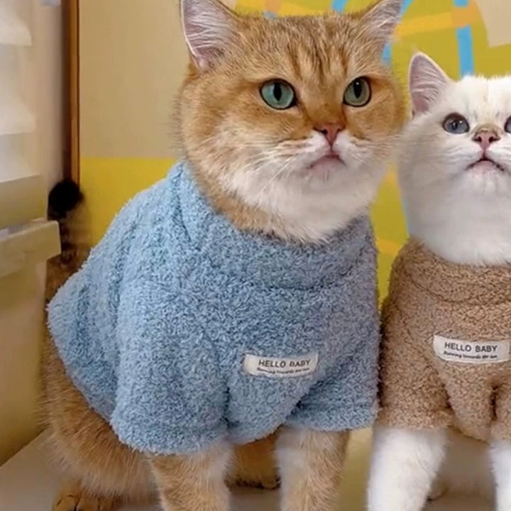 Cozy Winter Cotton Jacket for Cats – Anti-Shedding