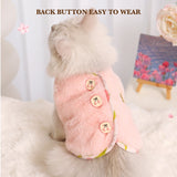 Reversible Pink Floral Vest for Cats