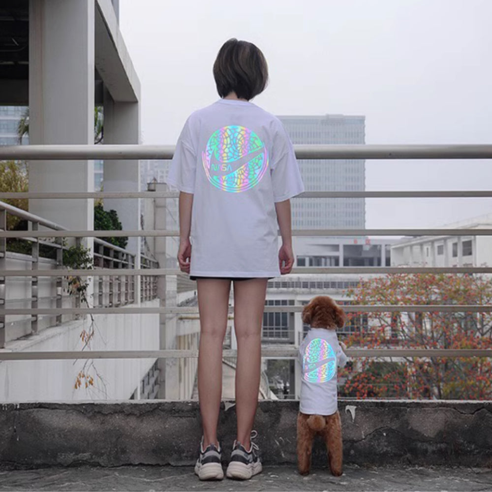 3M Reflective Print Pet Parent-Child T-Shirt