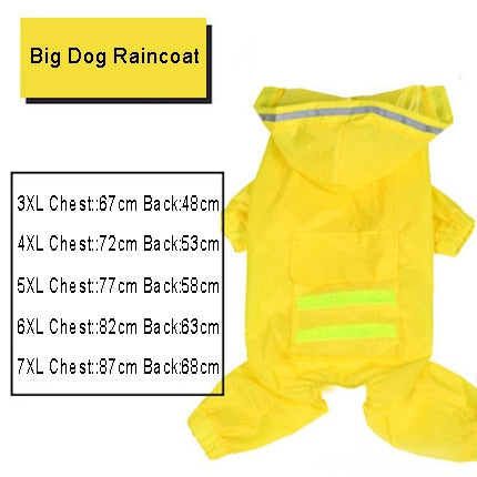 Dog Raincoat Jumpsuit Rain Coat for Dogs Pet Cloak