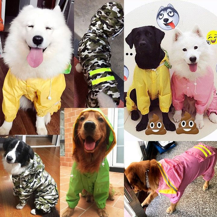 Dog Raincoat Jumpsuit Rain Coat for Dogs Pet Cloak