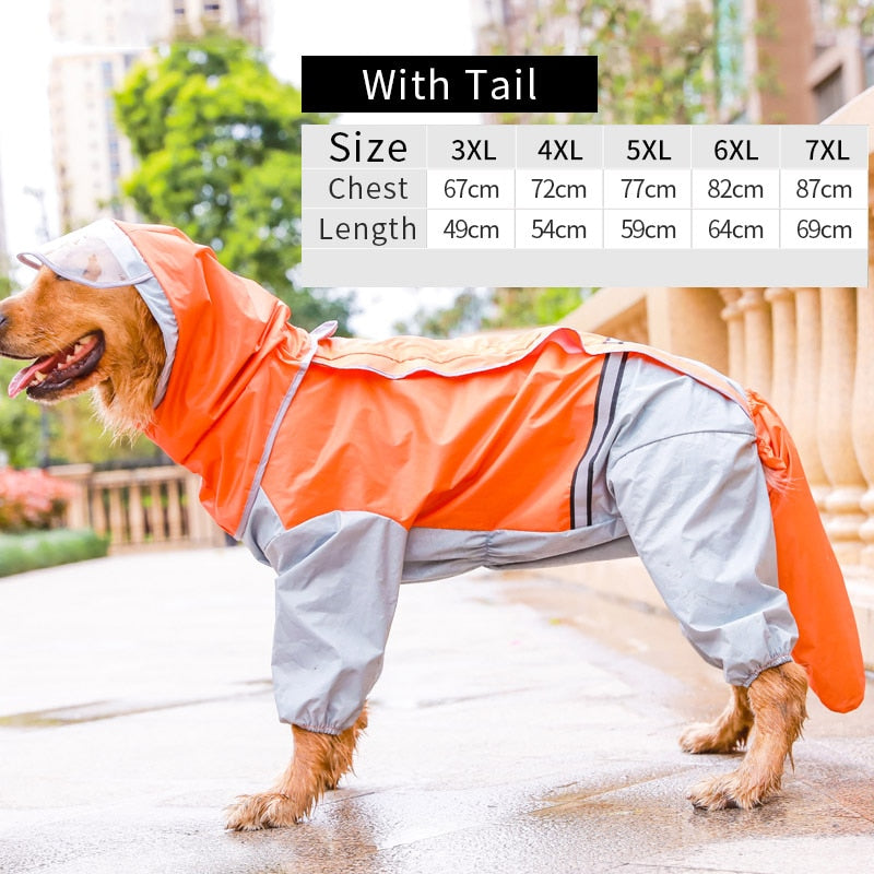 Dog Riancoat Jumpsuit Rain Coat