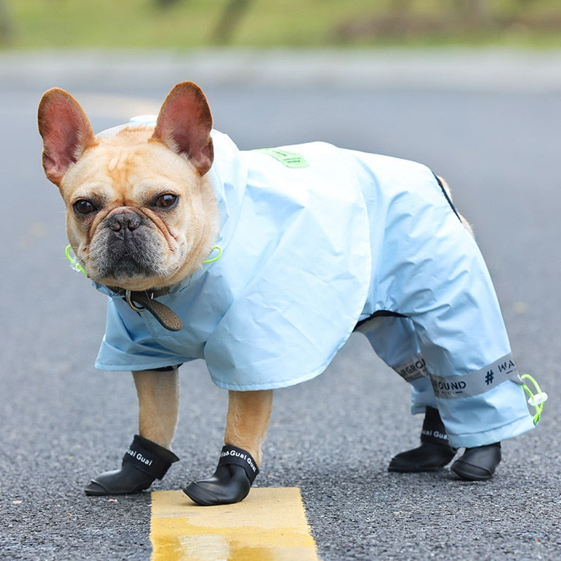 狗狗雨衣連帽反光小狗小型犬雨衣防水夾克