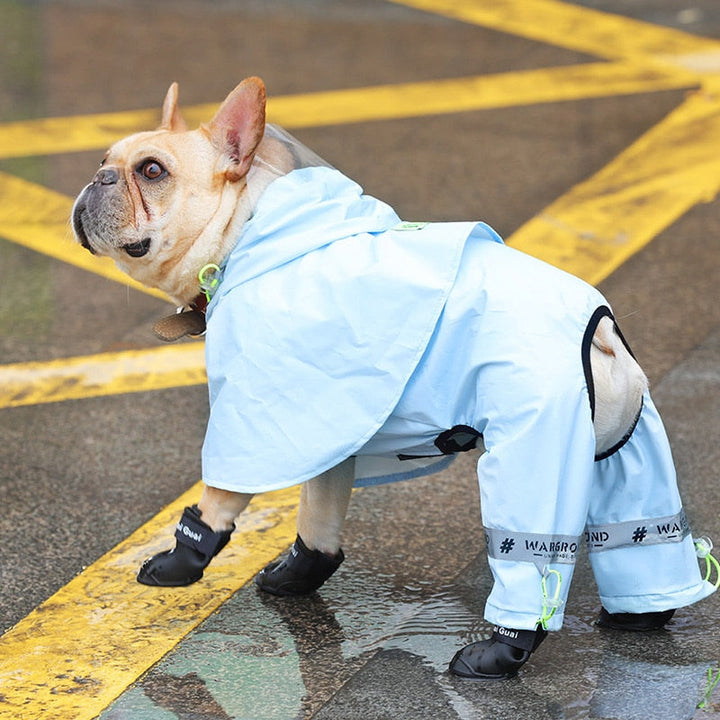 狗狗雨衣連帽反光小狗小型犬雨衣防水夾克