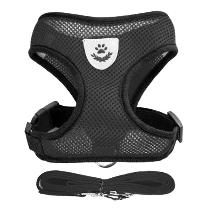 Adjustable Breathable Harness & Leash Set for Small Dogs and Cats