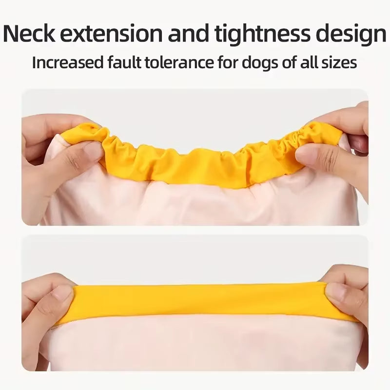 Reflective Dog Raincoat Cape, Waterproof with Hood (Yellow)