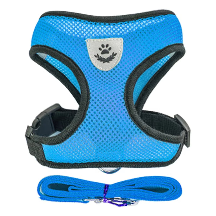 Adjustable Breathable Harness & Leash Set for Small Dogs and Cats