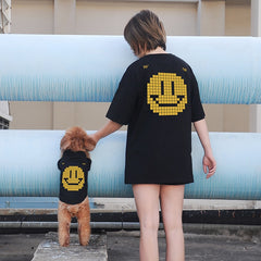 Pixel Smile Cat & Dog Summer Parent-Child T-shirts