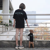 Reflective ”ESSENTIALS“ Cat & Dog Summer Parent-Child T-shirts