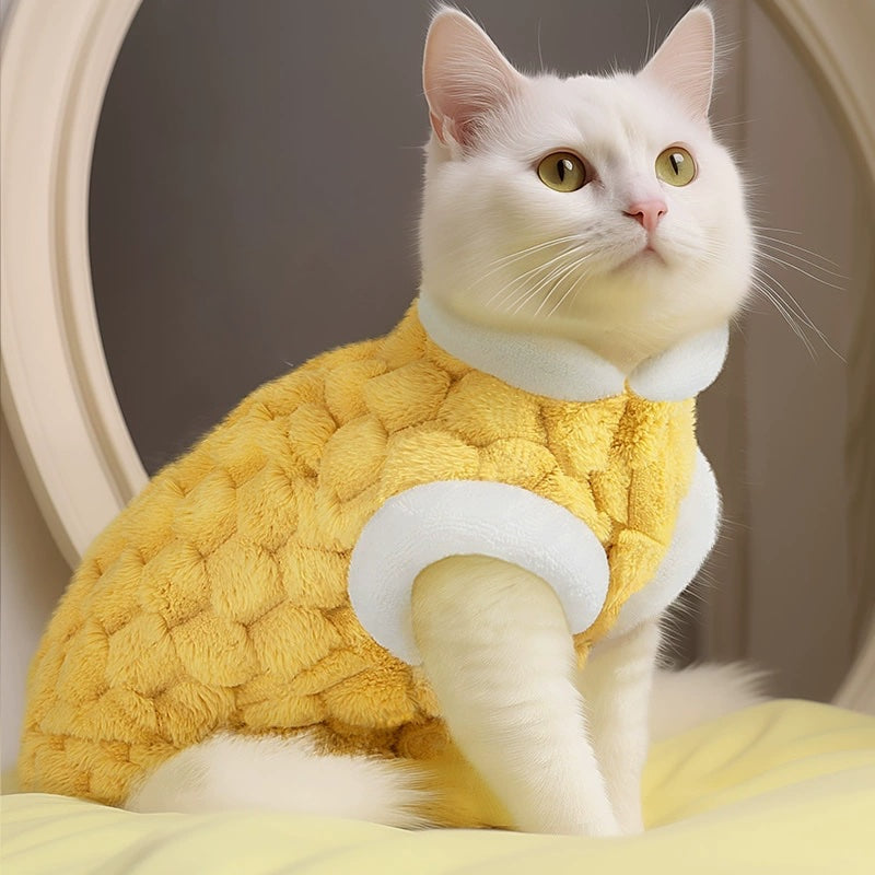 Winter Sweater for Cats & Dogs – Cozy Cotton Vest for Small Pets