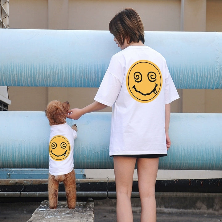 Smile Cat & Dog Summer Parent-Child T-shirts