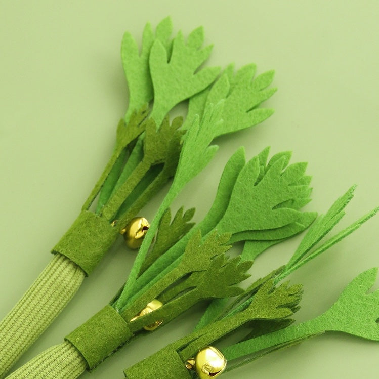 Natural Wood Silvervine Simulated Green Onion Carrot Celery Cat Self-Entertainment Toy