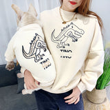 Embroidered Dinosaur Pet Parent-Child Sweatshirt