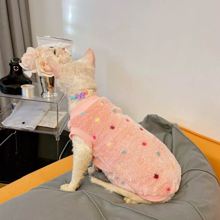 Warm Fleece Vest for Sphynx & Devon Rex Cats