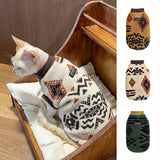 Indian Totem Design Thickened Lamb Fleece Vest for Hairless Cats