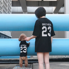 Reflective "Brothers 23" Cat & Dog Summer Parent-Child T-shirts