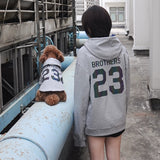 Reflective "Brothers 23" Cat & Dog Fall Parent-Child Hoodie