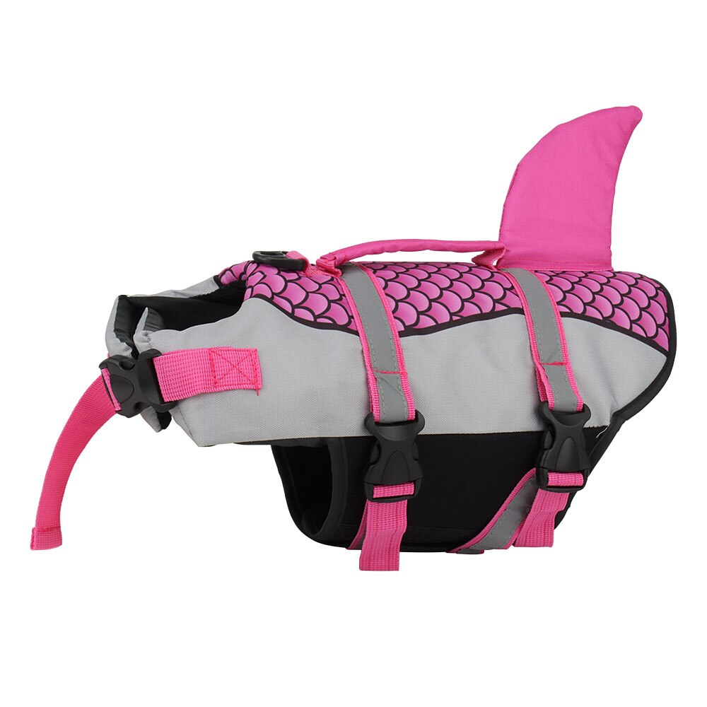 Dog Life Jacket Vest Summer Pet Collar Harness Swimming Printed Safety Swimwear Reflective Clothes