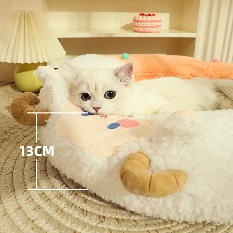 Round Indoor Warm Dogs Soft Mat Cats Sleeping Bed Sofa