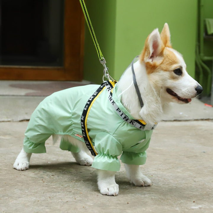 Four Seasons Dog Raincoat Four-legged Waterproof Coat