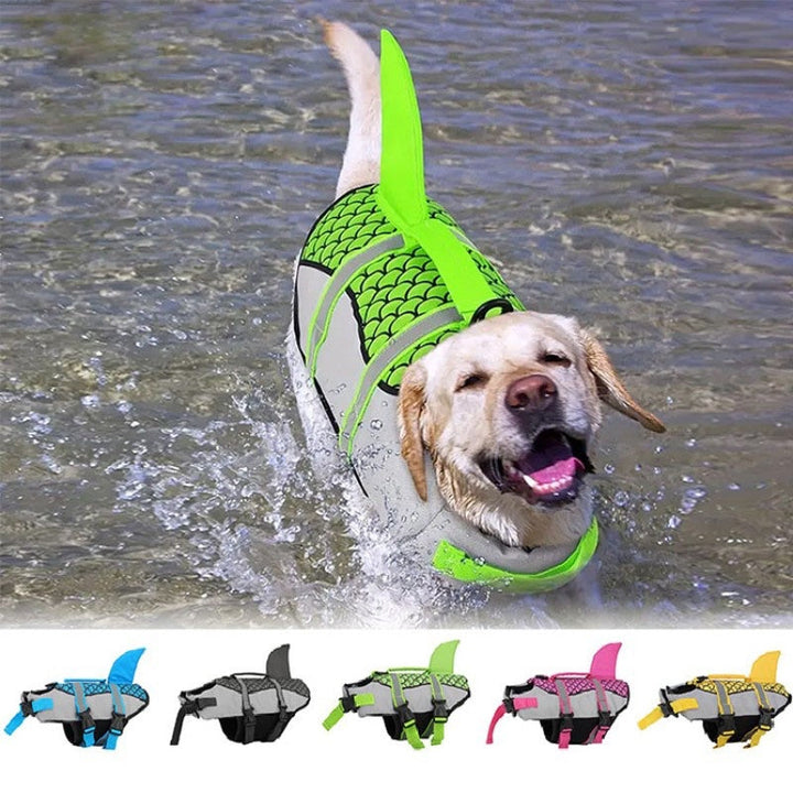 Dog Life Jacket Vest Summer Pet Collar Harness Swimming Printed Safety Swimwear Reflective Clothes