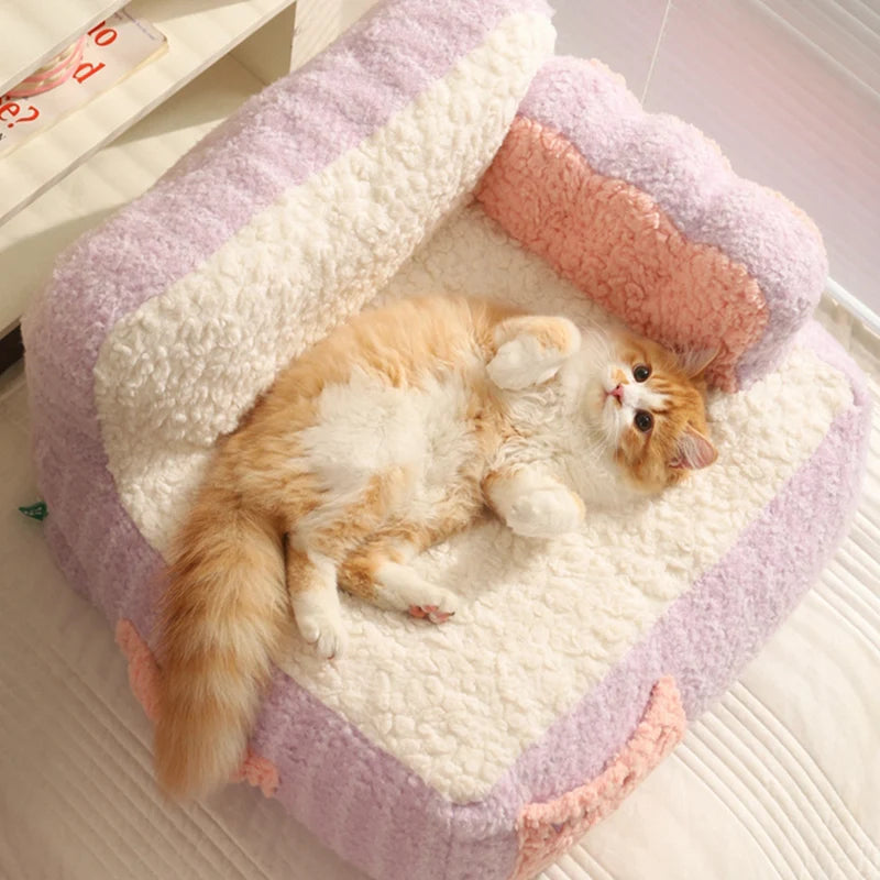 Indoor Warm Dogs Soft Mat Cats Sleeping Bed Sofa