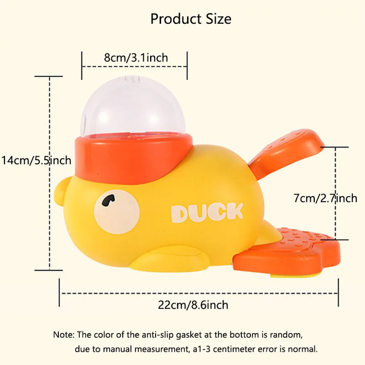 Yellow Duck-Shaped Interactive Treat Dispenser