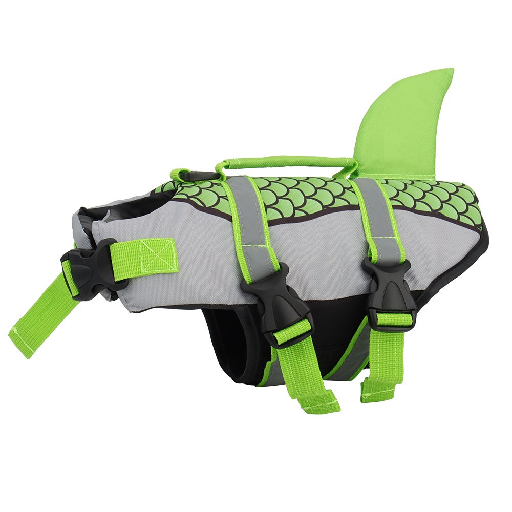 Dog Life Jacket Vest Summer Pet Collar Harness Swimming Printed Safety Swimwear Reflective Clothes