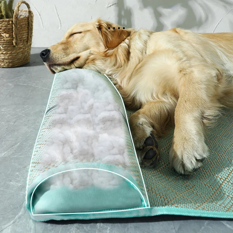 Summer Dog Bed with Pillow Cooling Sofa