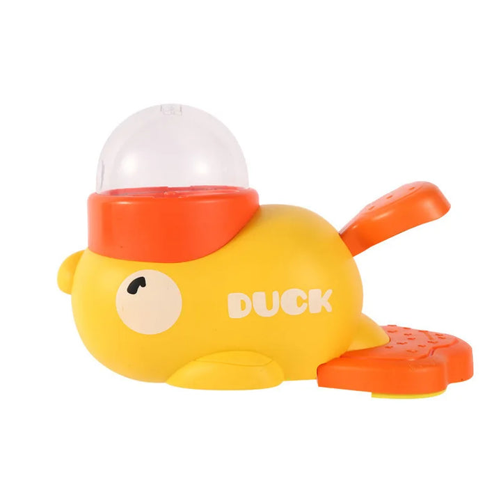 Yellow Duck-Shaped Interactive Treat Dispenser