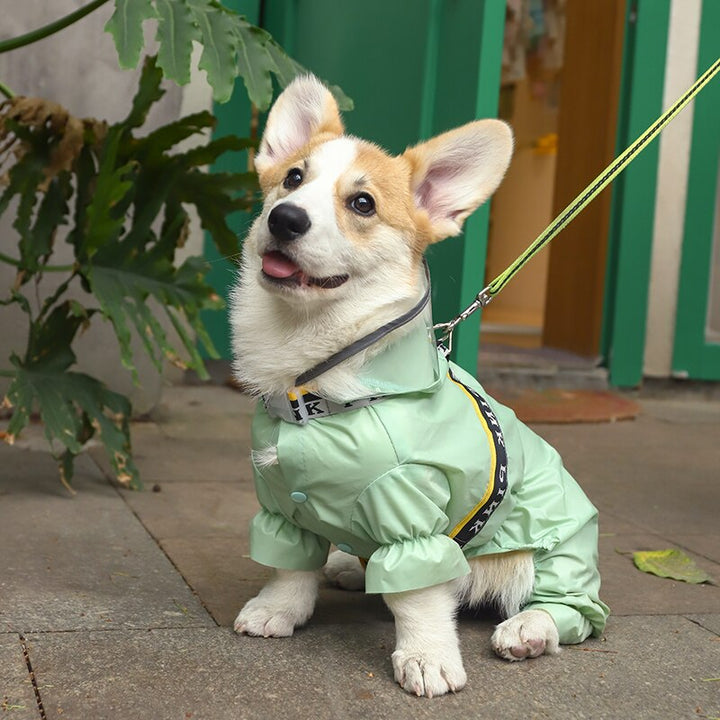 Four Seasons Dog Raincoat Four-legged Waterproof Coat