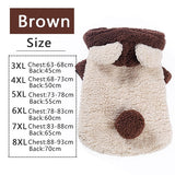 Pet Big Dogs Autumn and Winter Warm Clothes Bear Costume Two Feet