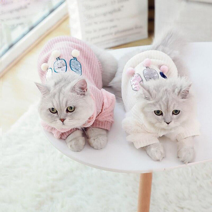 Pet Cat Dog Clothing Thicken Warm Christmas Clothes For Autumn/Winter Puppy Coat