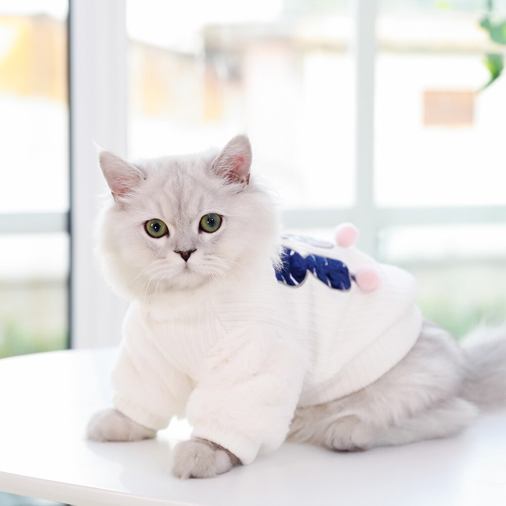 Pet Cat Dog Clothing Thicken Warm Christmas Clothes For Autumn/Winter Puppy Coat