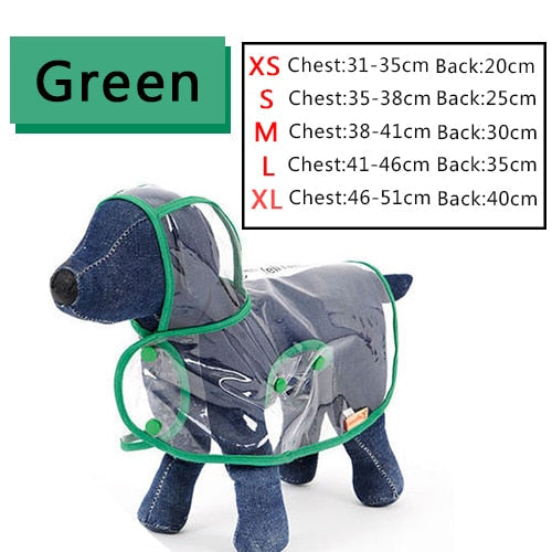 Pet Raincoat Dog Raincoat Pet Clothes Transparent Raincoat Clothes