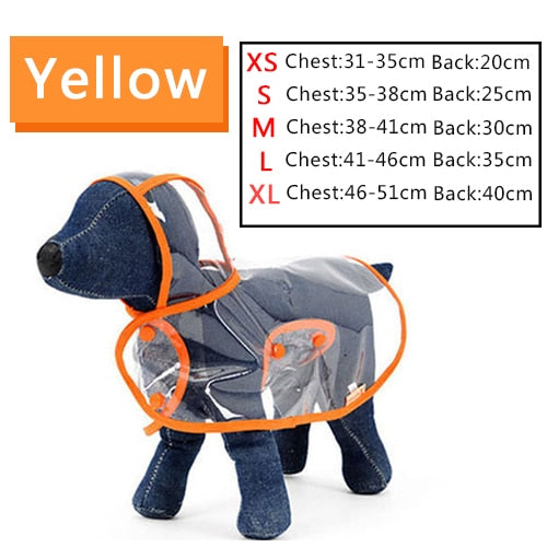 Pet Raincoat Dog Raincoat Pet Clothes Transparent Raincoat Clothes