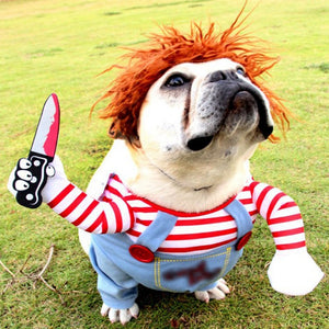 Pet Comical Outfits Holding a Knife Set