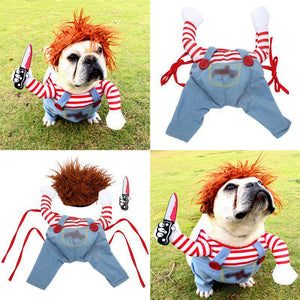 Pet Comical Outfits Holding a Knife Set
