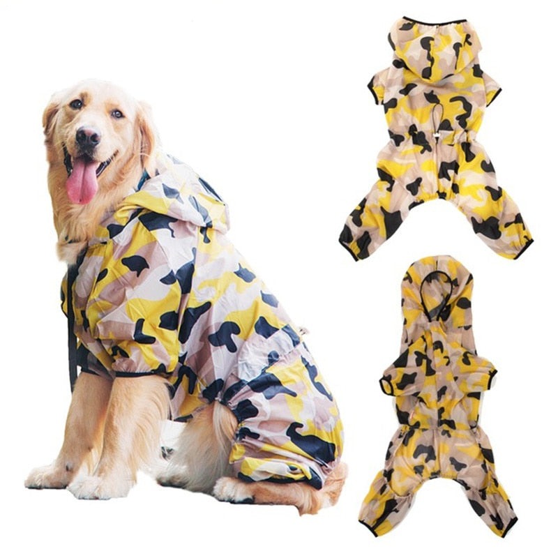Large Dog UV Sun Protection Quick Dry Slim-Fit Thin Transparent Jacket Puppy Hoodie