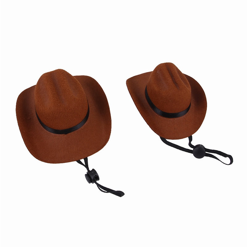 Pet Hat Western Cowboy Hat Pet Triangle Scarf
