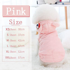 HOOPET Pet Clothes Dog Cat Winter Warm Cute Clothing Jacket