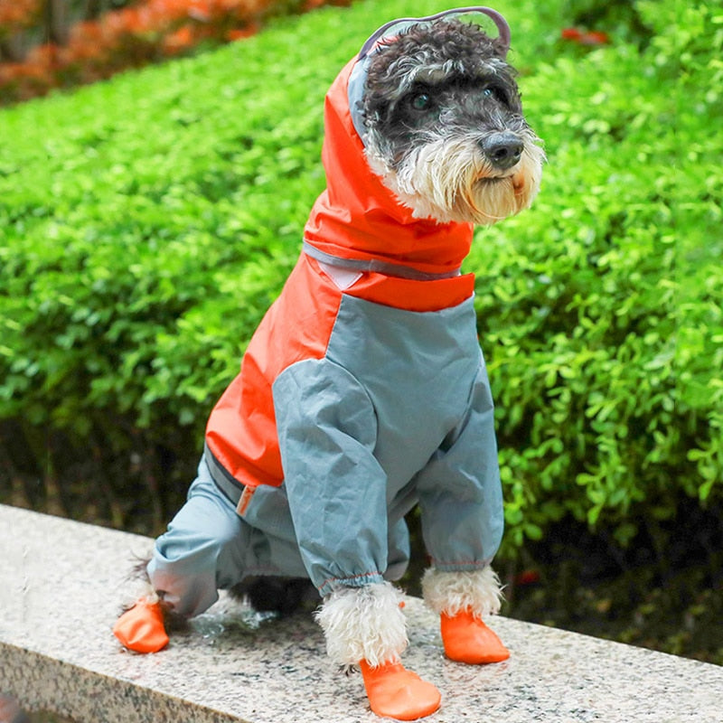 Dog Raincoat Jumpsuit Raincoat Pet Cloak Small Dog Cat Chihuahua Teddy Waterproof Jacket