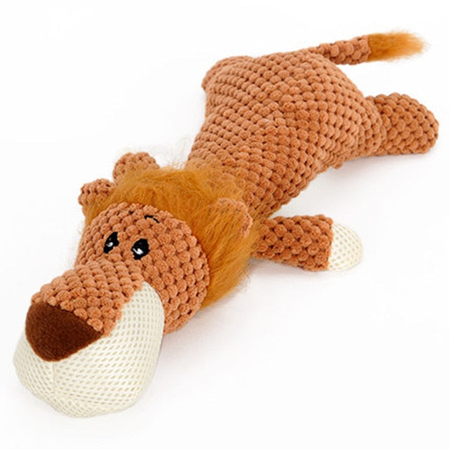 Pet Toy Animal Shape Lion Elephant Sound Chew Three Colors Interactive Toys