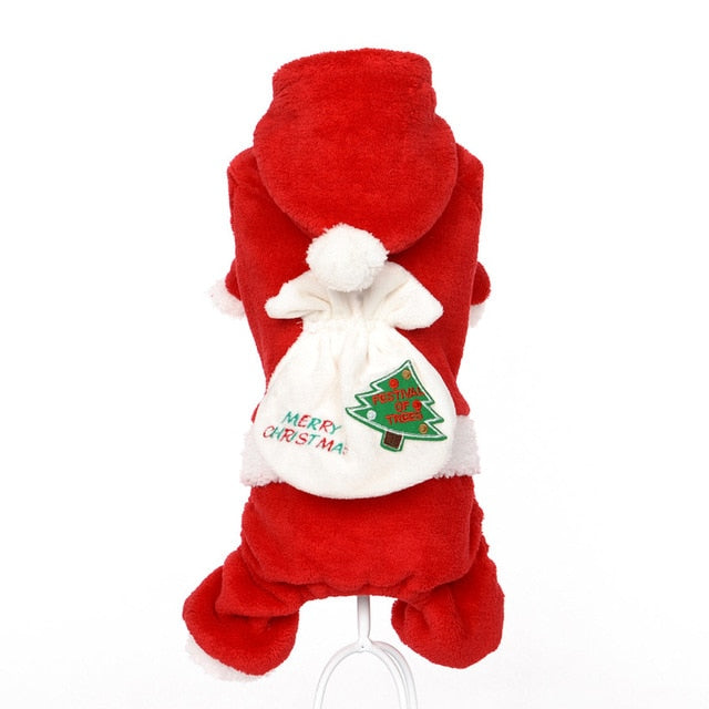 Pet Dog Clothes Christmas Suits Soft Santa Claus Costume