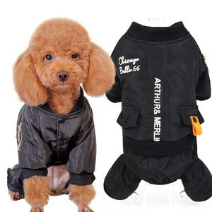 Little and Large Dog Jumpsuit Clothes Warm Hoodie Waterproof Pet Coat