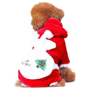 Pet Dog Clothes Christmas Suits Soft Santa Claus Costume