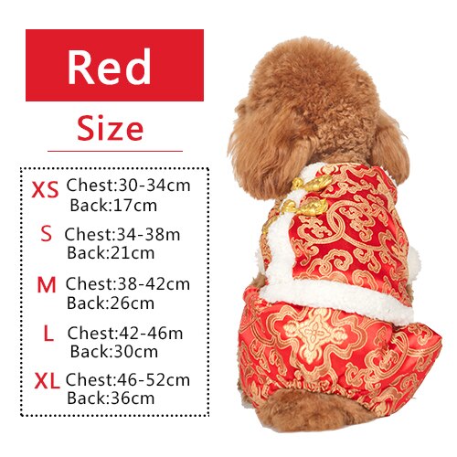 Pet Dog Cat Four-Feet Jumpsuit Chinese New Year Traditional Tang Suit