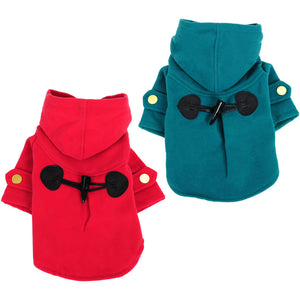 pet clothes British style small dog Woolen cloth hoodie overcoat